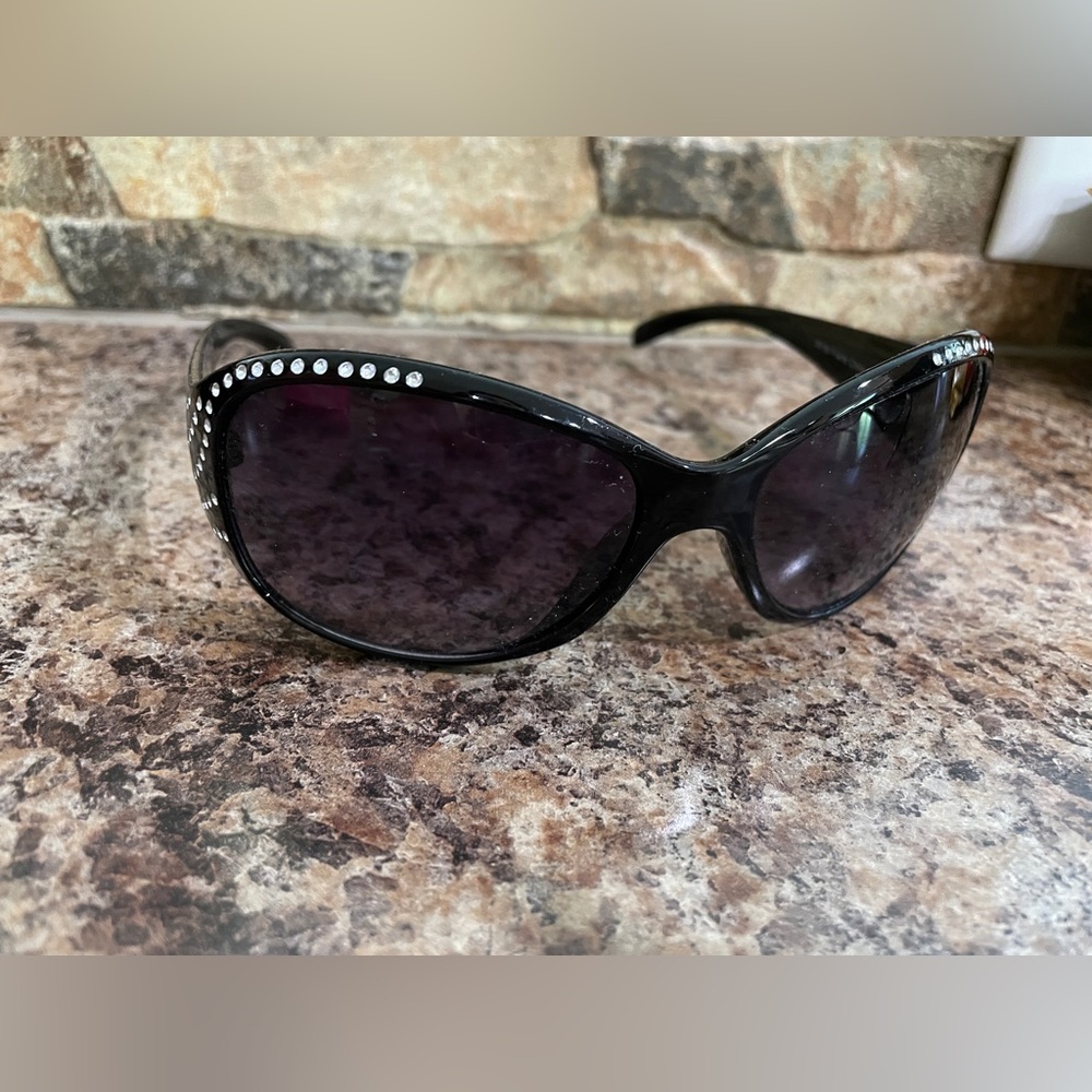 Black Rhinestone Sunglasses